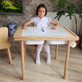 Montessori Masası ve Sandalye Seti - Huş Ağacı (Kalemliksiz)